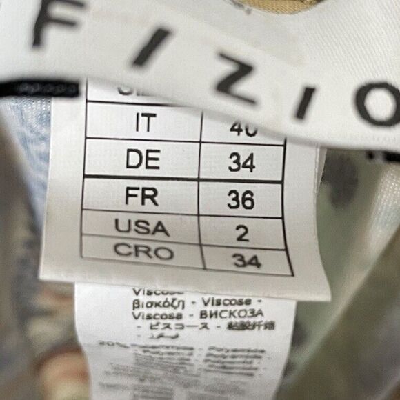 SFIZIO Pants Womens 2 Patchwork Velvet Trousers Pull-On Straight Wide Leg ITALY - Picture 9 of 13